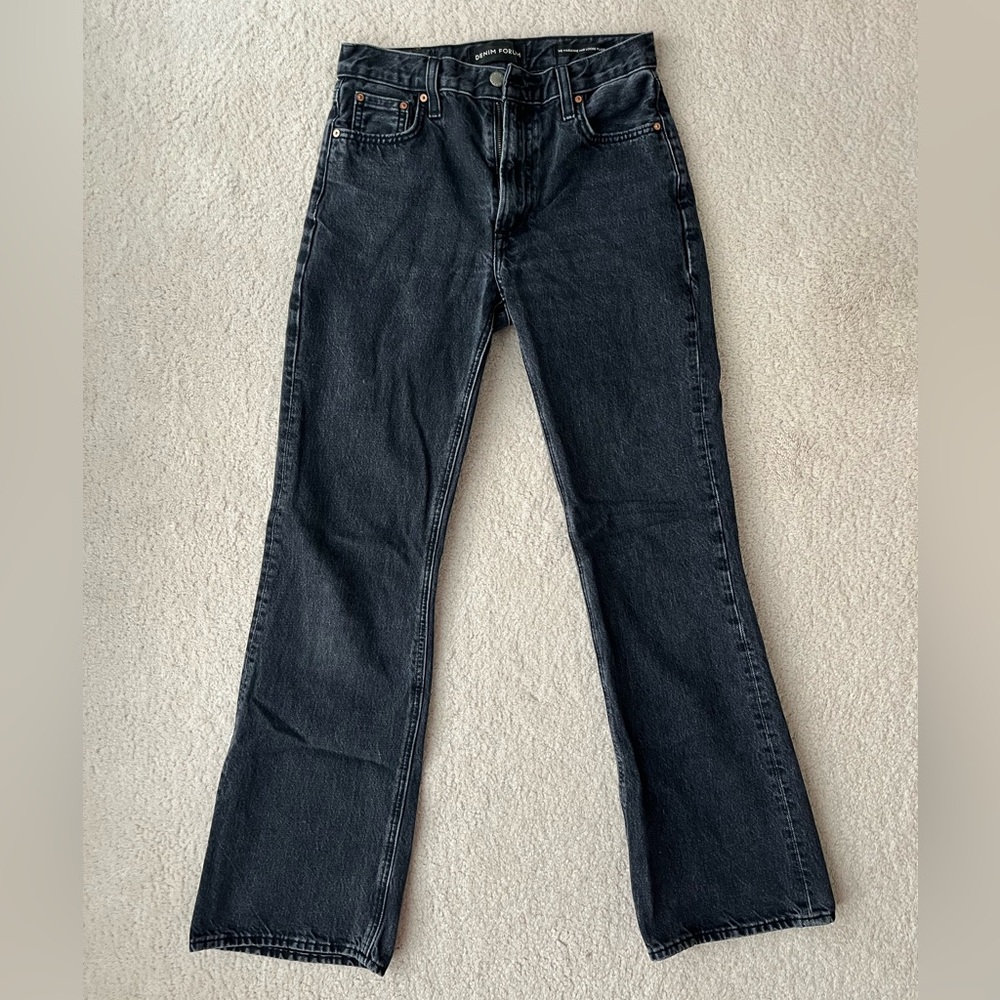 Denim Forum Marianne Mid-rise Loose Wide Leg Flare Jeans